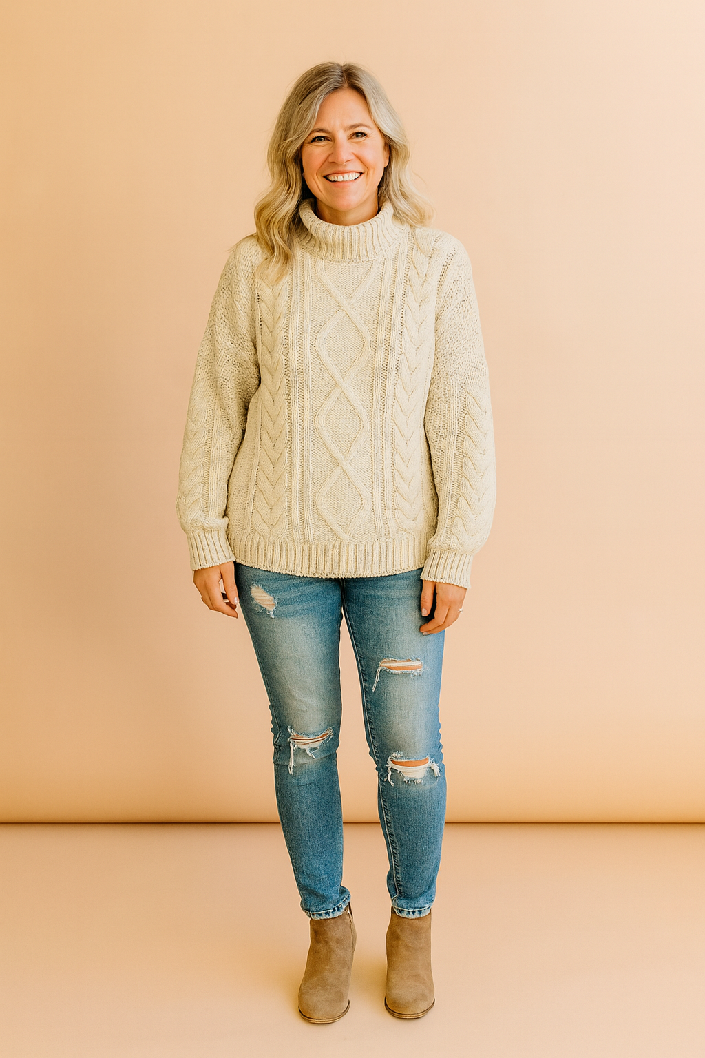 Aria | Classic turtleneck design with texture