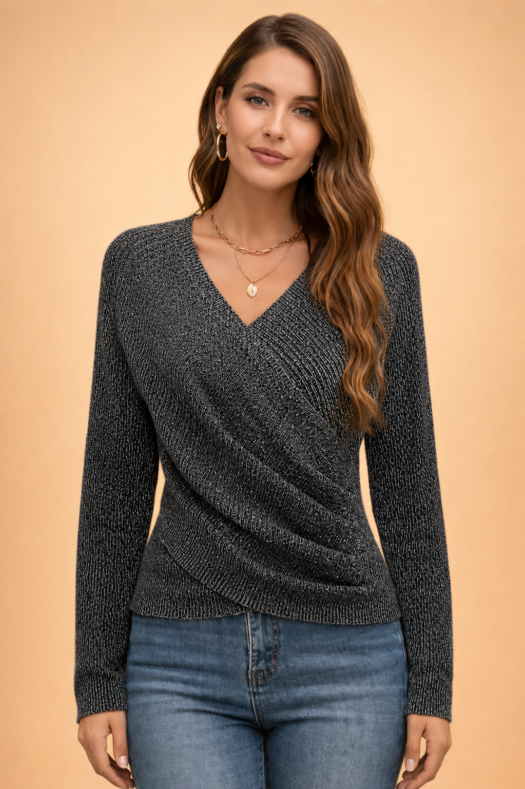 Kalina | Sweater with a wrap neckline