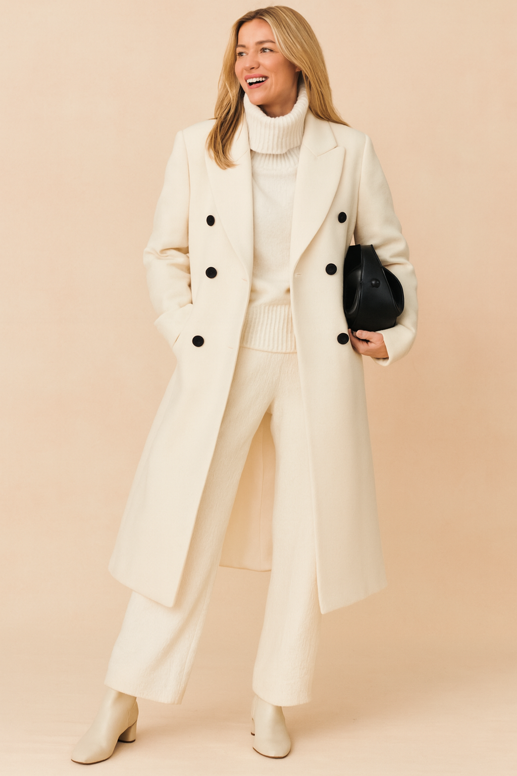 Weronika | Double-breasted coat in an elegant style