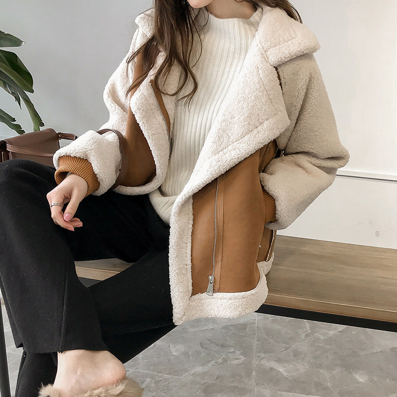 Women's Oversized Faux Shearling Coat for Winter Style and Comfort