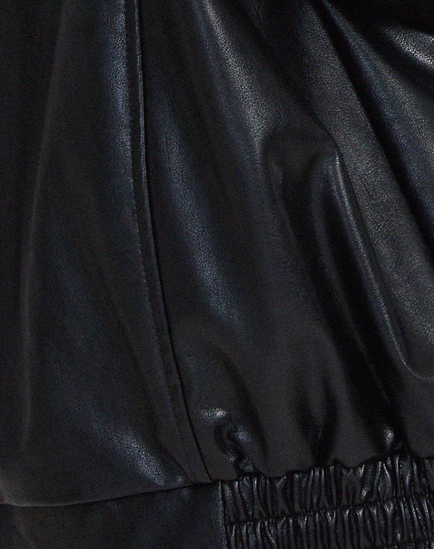 Women's Oversized Leather Jacket - Stylish Bomber Coat for Effortless Modern Looks