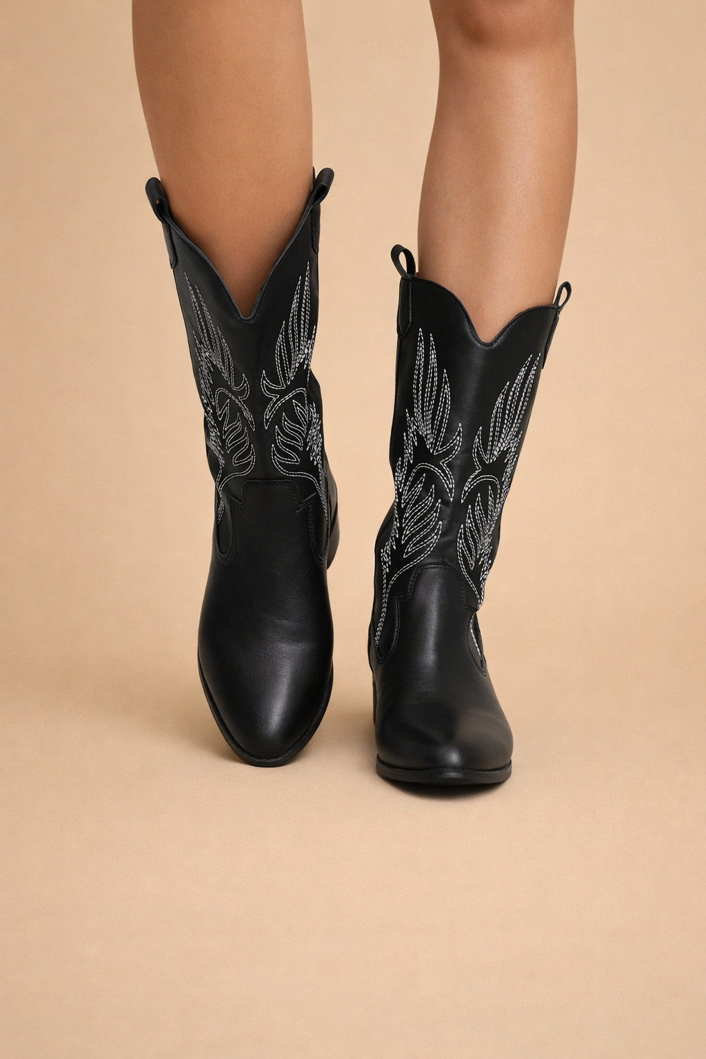 AMELIA | Stylish PU Leather Soft Lining Cowboy Boots
