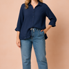 Aleksandra | Ruffled shirt blouse with a loose fit