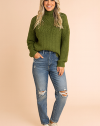 Alicja | Cable-knit turtleneck sweater