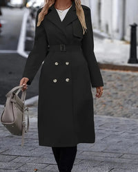 Alistaira | Women's Black Trench Coat | Long