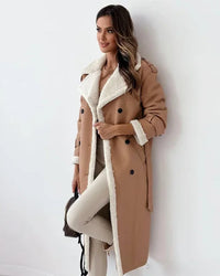 Alwinaal | Women's Button Down Long Down Coat | Warm