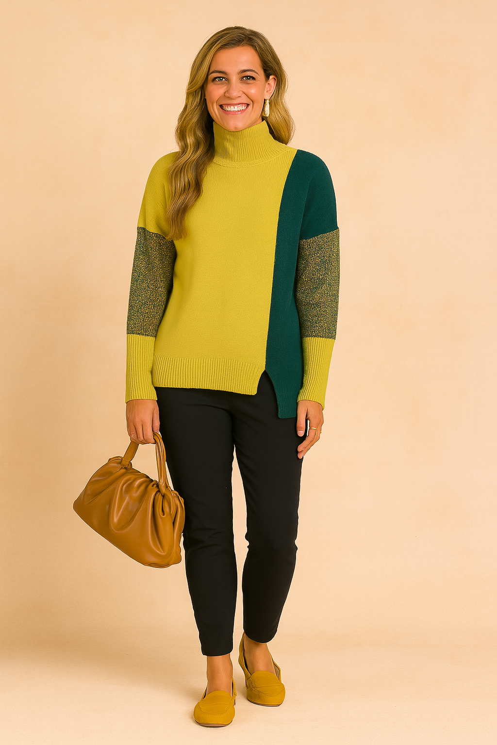 Amari | Patchwork Sweater in a Fashionable Style