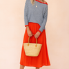 Amelia | Striped sweater with contrasting trim