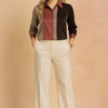 Aria | Elegant blouse with a fashionable contrast