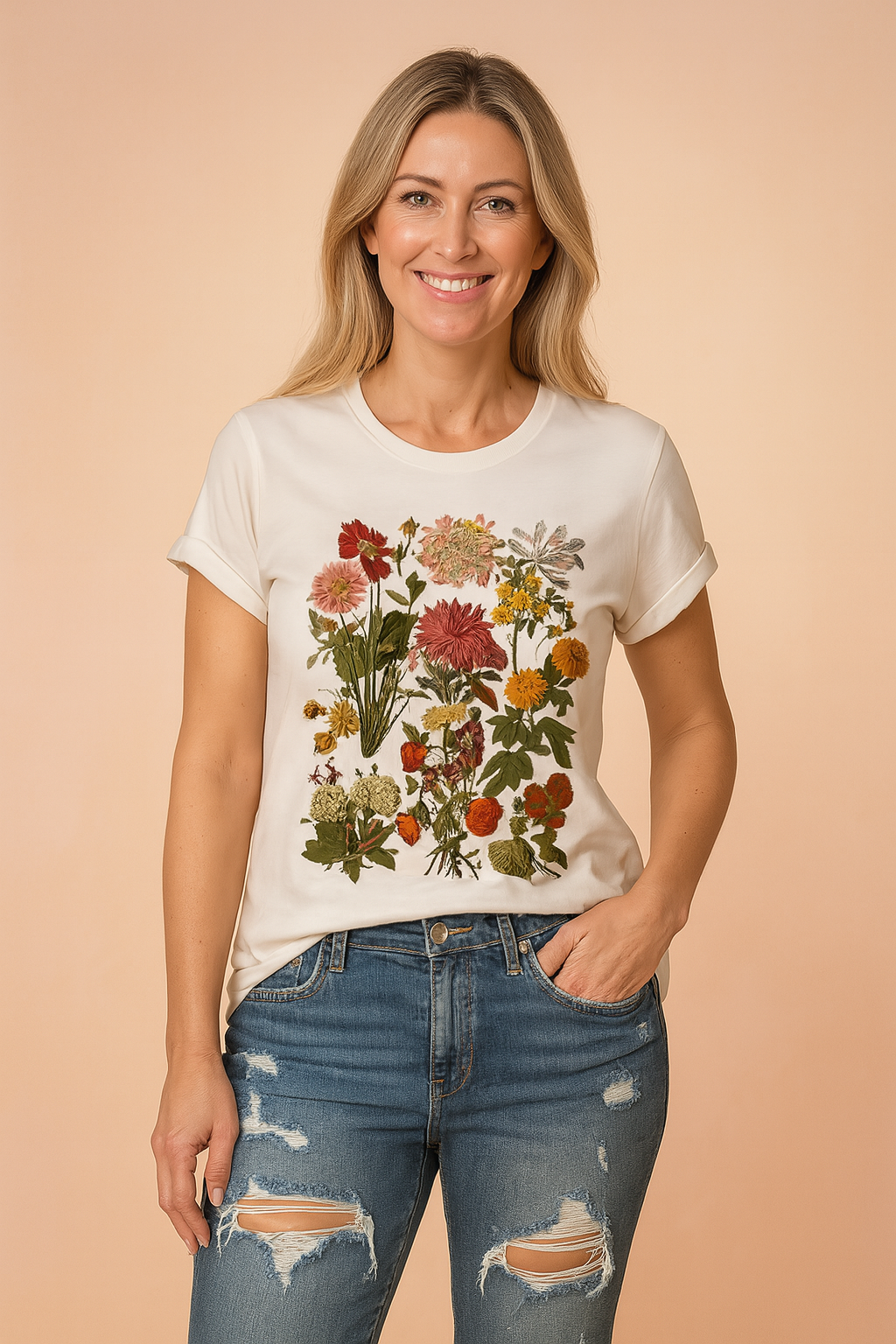 Berry | T-shirt with a Plant Motif