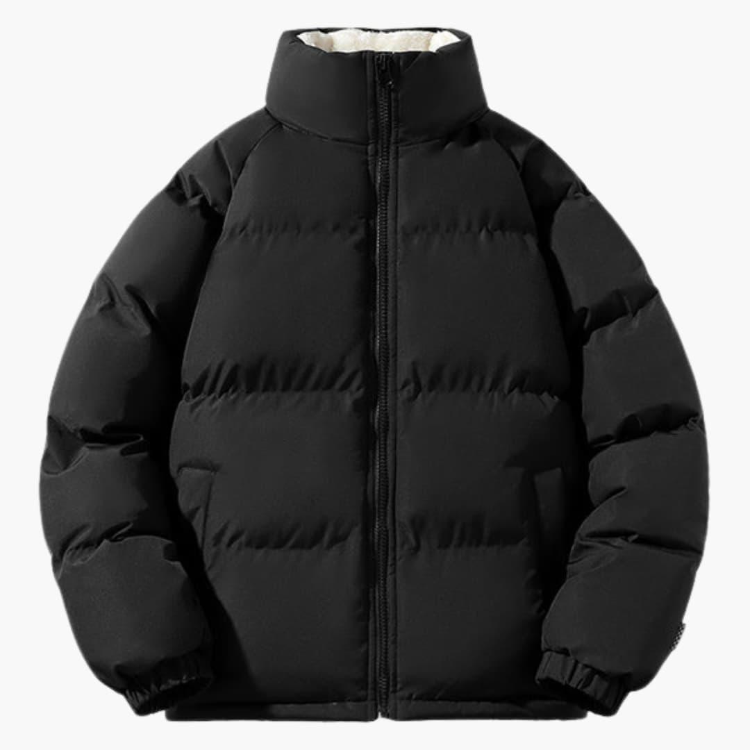 Black Puffer Jacket Women - Warm Winter Coats for Women with Fleece Lining and Hood