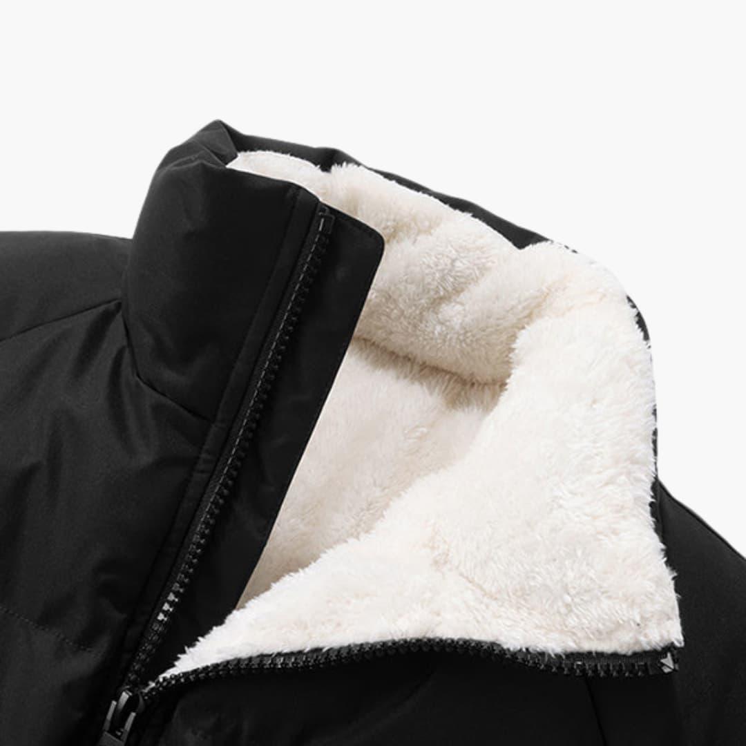 Black Puffer Jacket Women - Warm Winter Coats for Women with Fleece Lining and Hood
