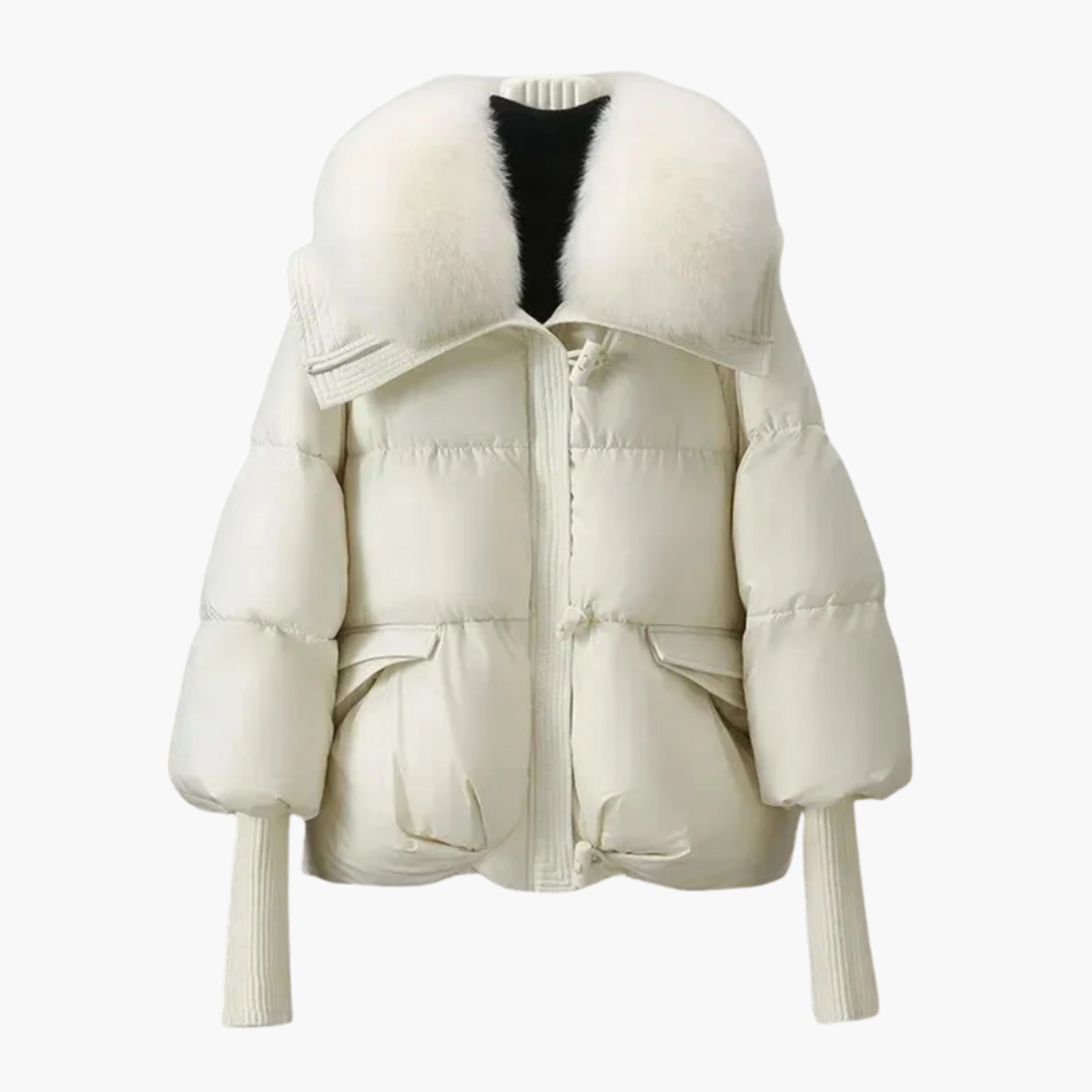Black Puffer Jacket Women with Faux Fur Collar - Stylish Women's Winter Coats for Cold Weather