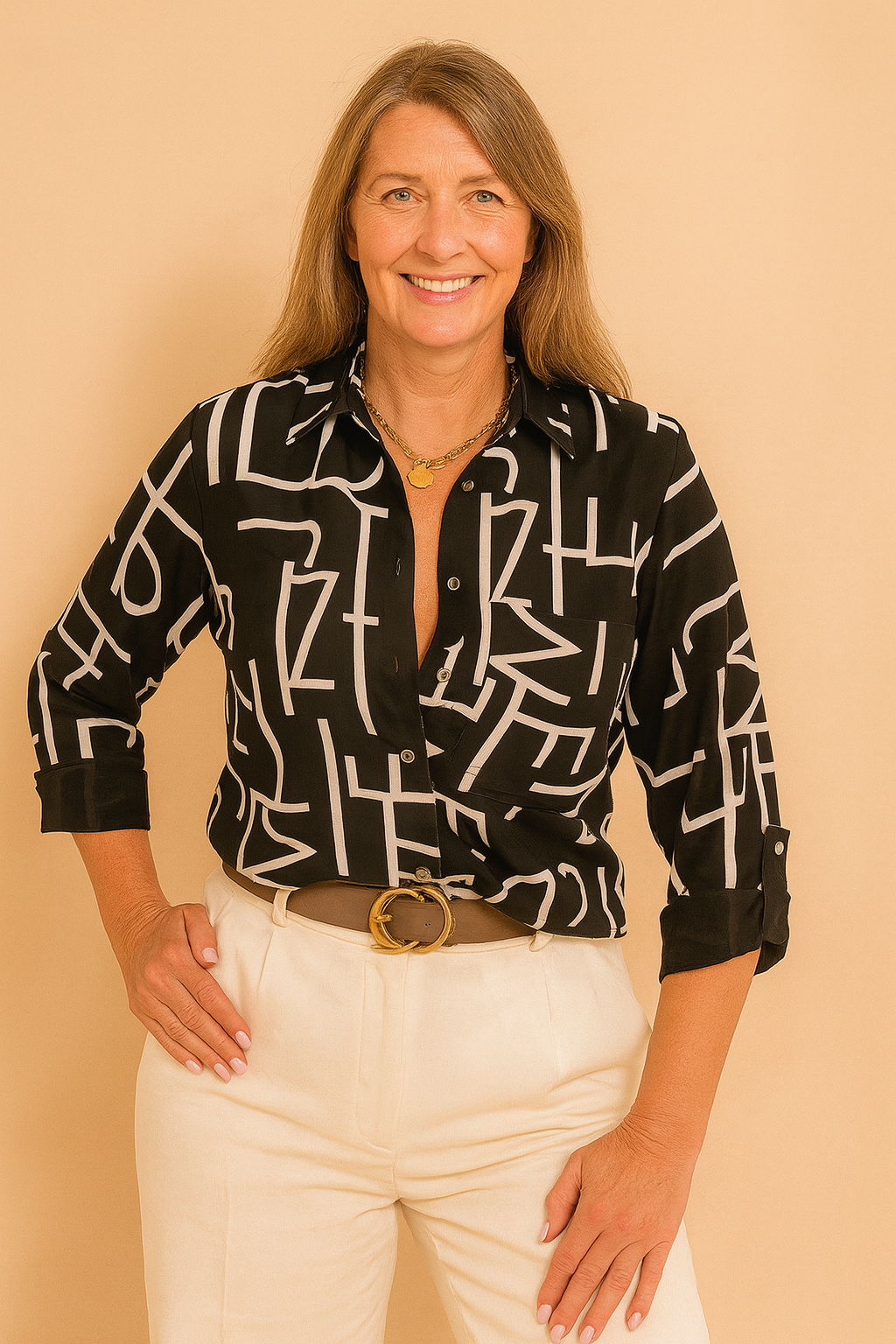 CARMEN | Chic printed shirt blouse
