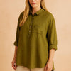 Cecilia | Women's Casual T-Shirt with Buttons and pocket