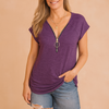 Celina | Summer top with zipper and ruching