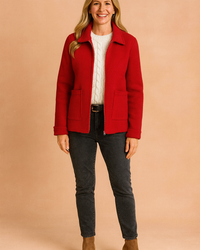 Debbie | Cropped Jacket with Zip and Pockets