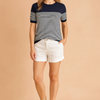 EDITH | Striped short-sleeved top