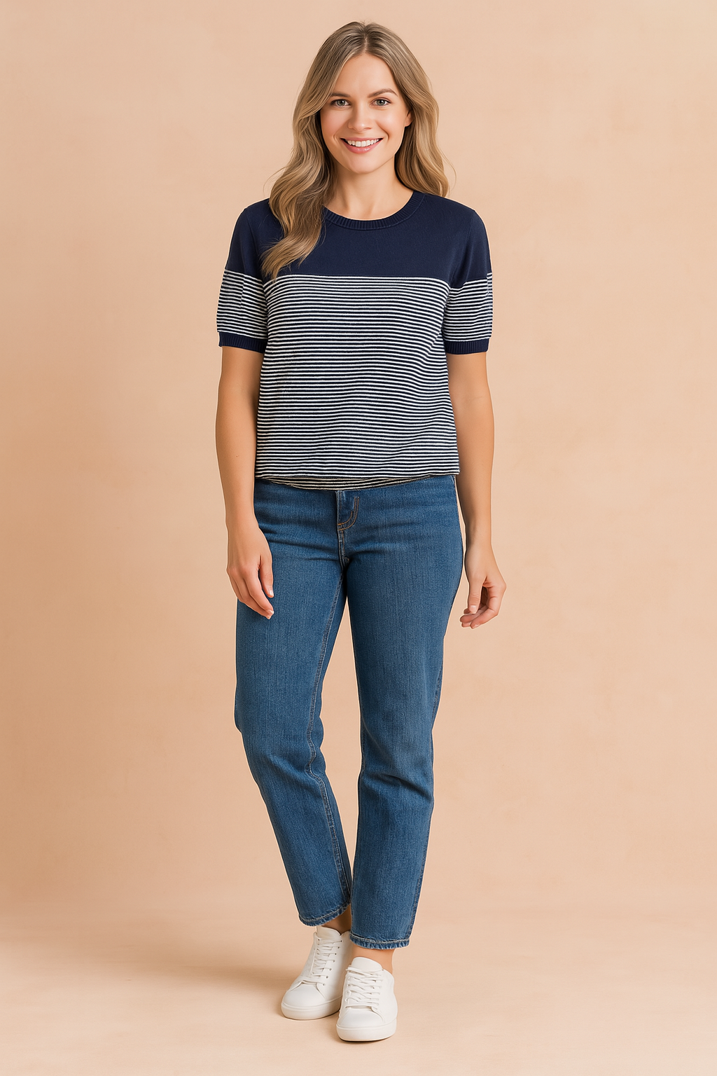 EDITH | Striped short-sleeved top
