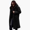 Elegant Women's Hooded Coat - Stylish Winter Coat for Women with Button Closure and Side Pockets