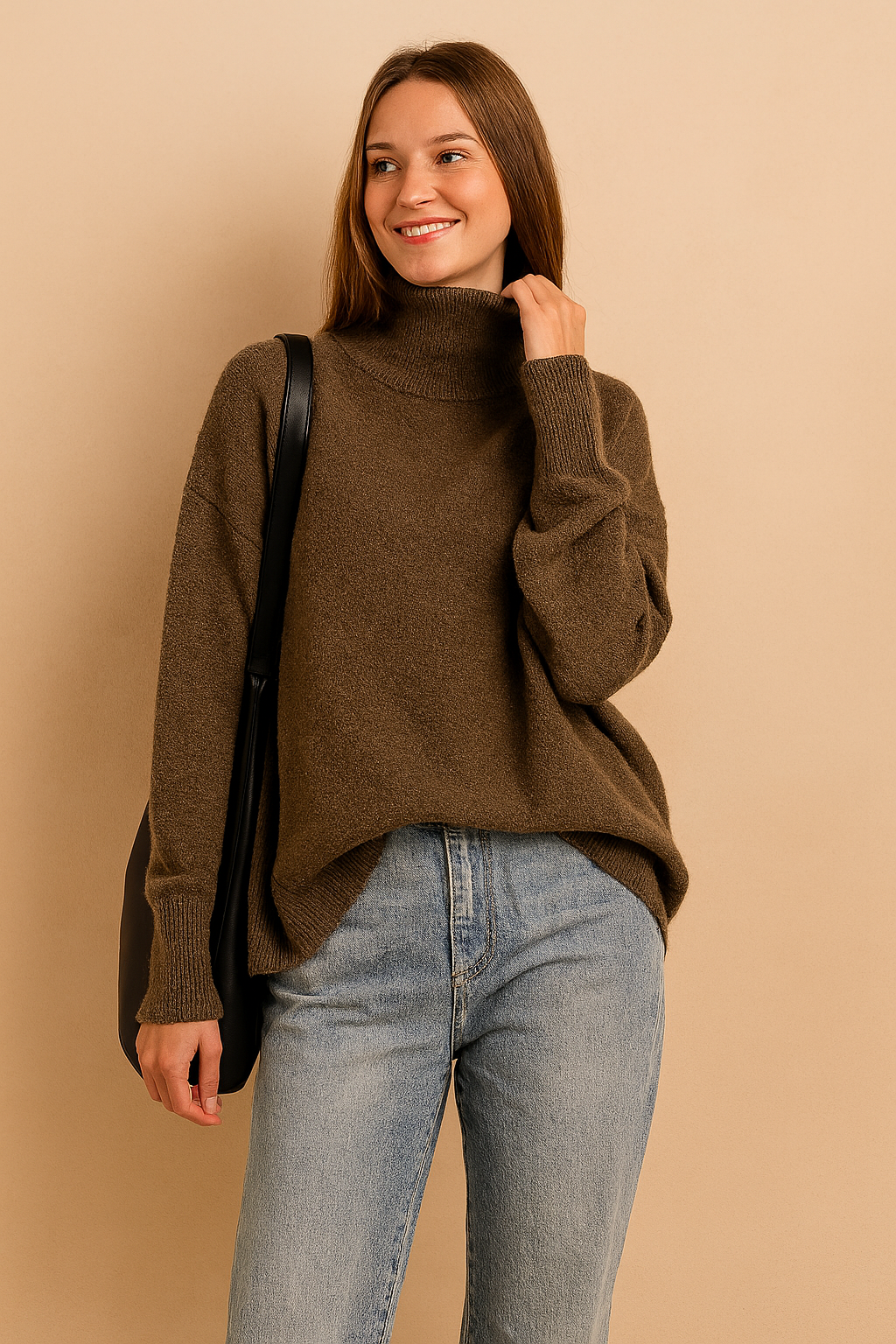 Eliza | Classic turtleneck sweater in a loose fit