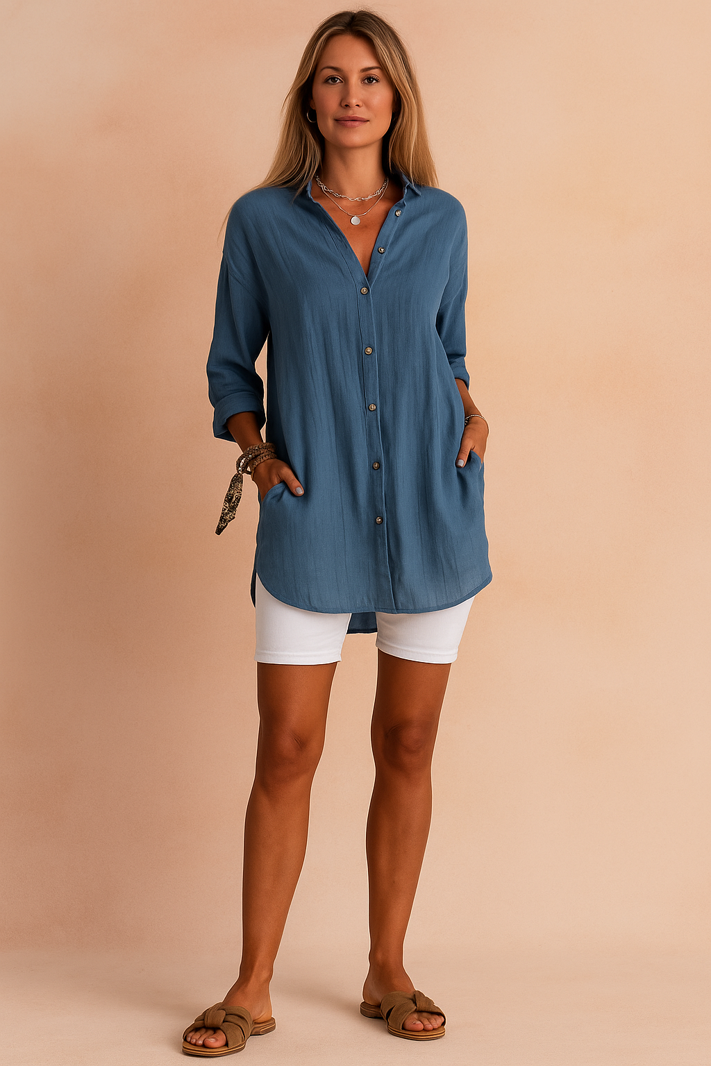 Eliza | Elegant long fit blouse