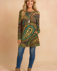Eliza | Paisley Print Sweater
