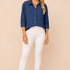 Ellie | Loose-fitting shirt blouse with pocket