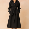 Emilia | Long Women's Trench coat with belt and buckles