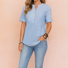 Estella | Comfortable cotton striped blouse
