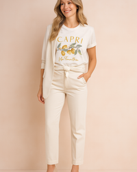 Eveleen | Capri Lemon Print T-Shirt
