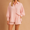 Freya | Casual Breathable Blouse and Crop Set