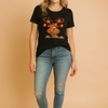 Glenda | Christmas t-shirt with a reindeer in a Christmas hat