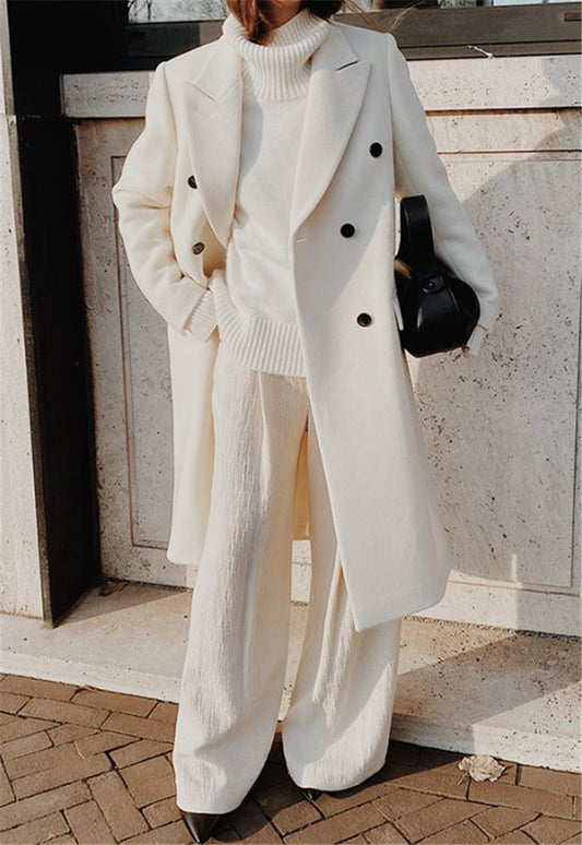 Hain | Women's Double-Breasted Long Trench Coat | Winter