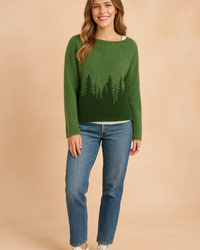 Helena | Sweater with a forest motif