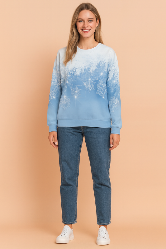 Ilona | Sweater with a winter snowflake motif