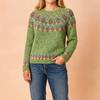 Izabela | Sweater with a colorful pattern on the top
