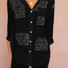 JENA | Shirt blouse with a script print