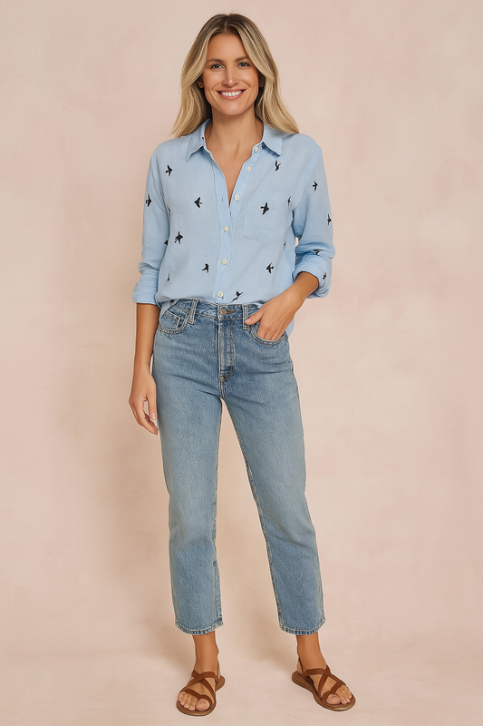JENNIFER | Classic shirt blouse with a casual style