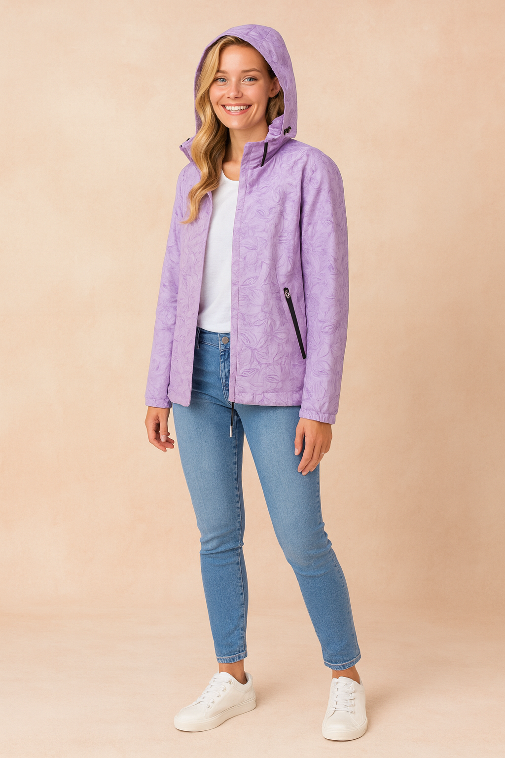 Karina | Winter Jacket with Hood and Fashionable Pattern