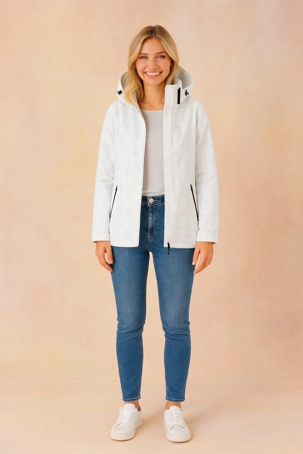 Karina | Winter Jacket with Hood and Fashionable Pattern