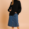 Karolina | Oversized turtleneck sweater with a geometric weave
