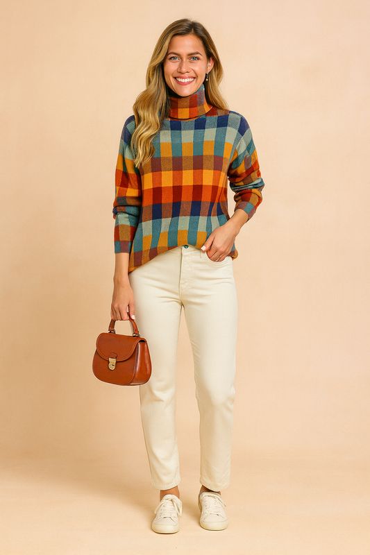 Klara | Colorful Checked Sweater