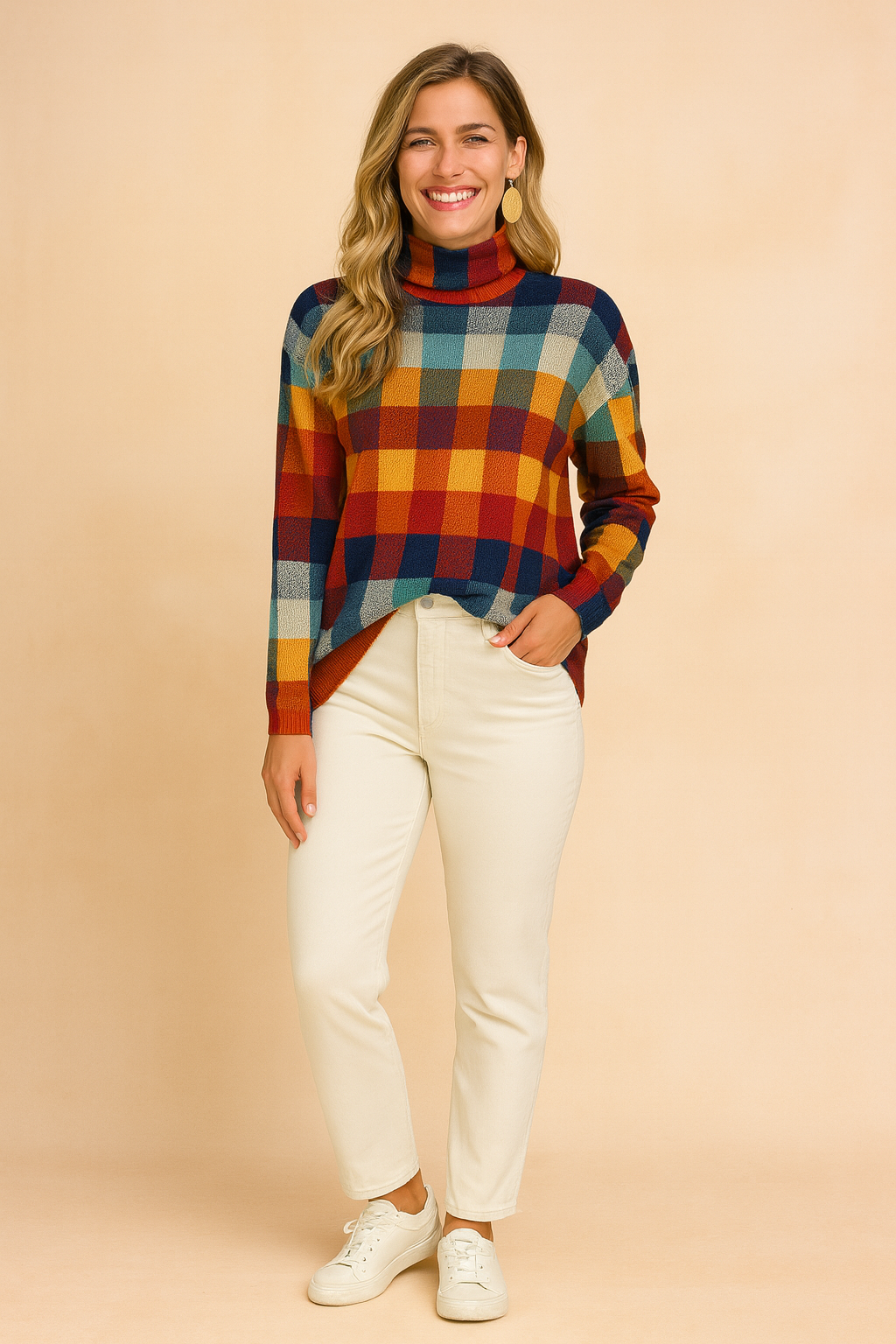Klara | Colorful Checked Sweater