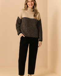 Klara | Geometric panel sweater