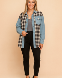 LILY | Oversized Checked Shirt Blouse