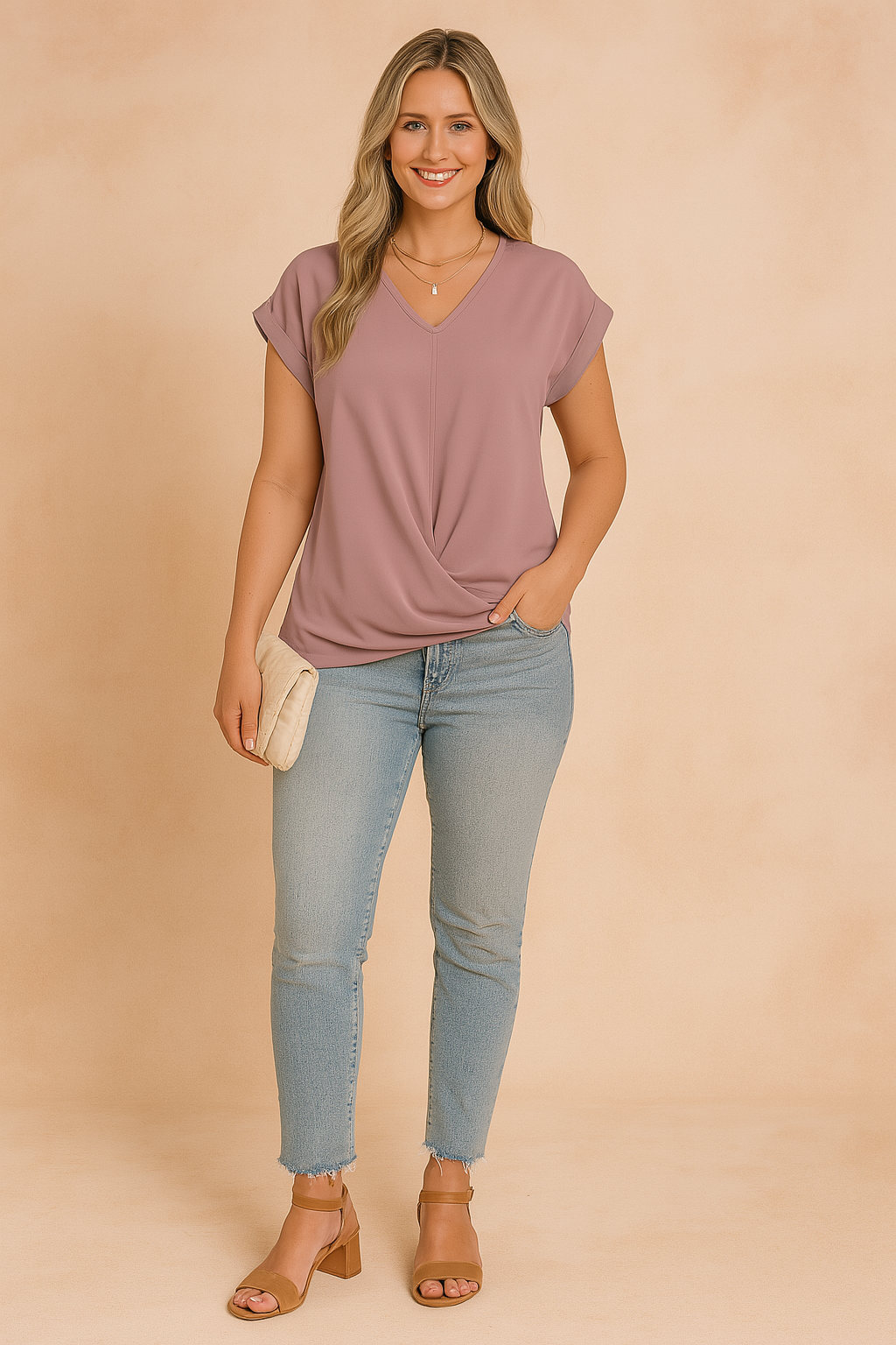 Lana | Feminine wrap front blouse