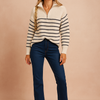 Laura | Striped sweater with a collar