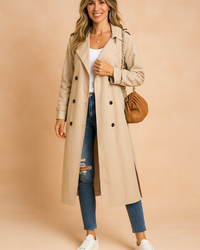 Lena | Long trench coat in urban style