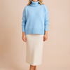 Lena | Short-sleeved sweater with a wide turtleneck